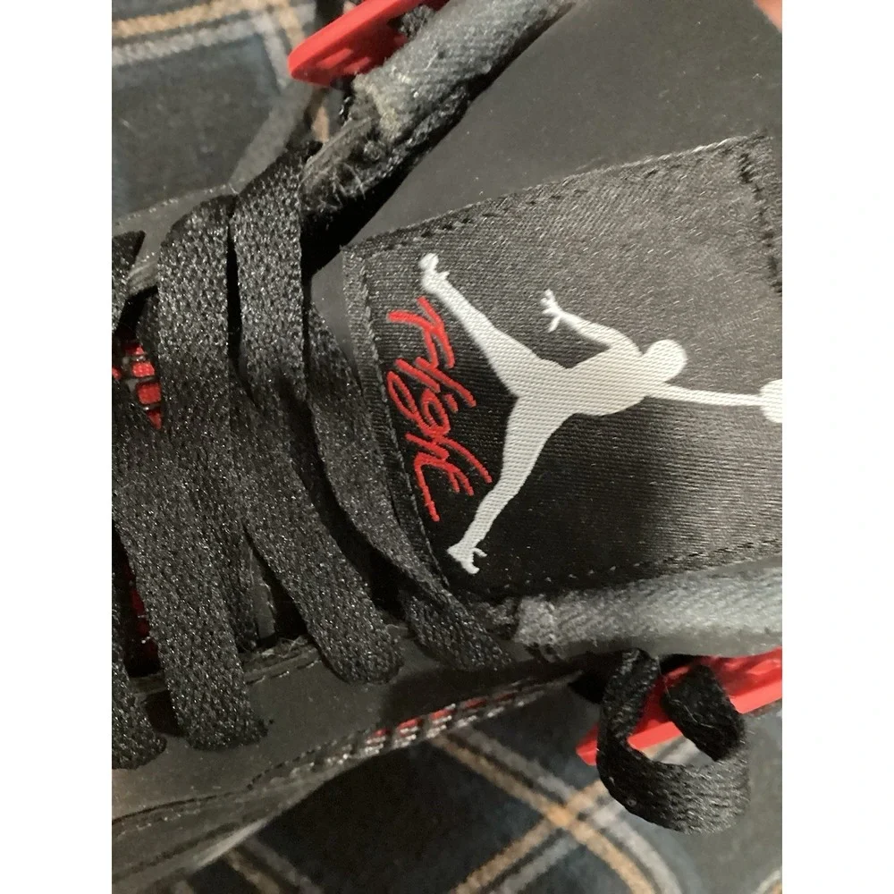 Jordan Retro 4 Men's Red Thunder Sneaker Size 13